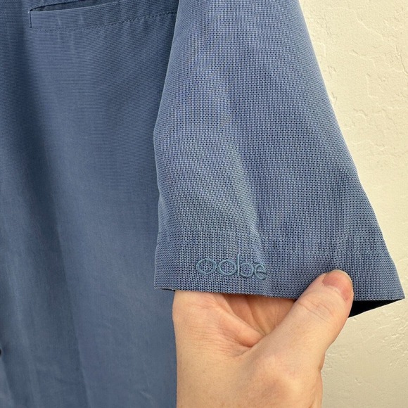 Oobe Shirt Mens 3XL Blue Button Up Short Sleeve Vacation Casual‎ - Picture 4 of 11
